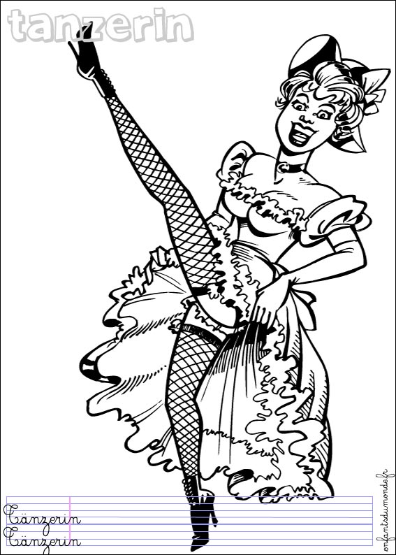 coloriage danseuse 1